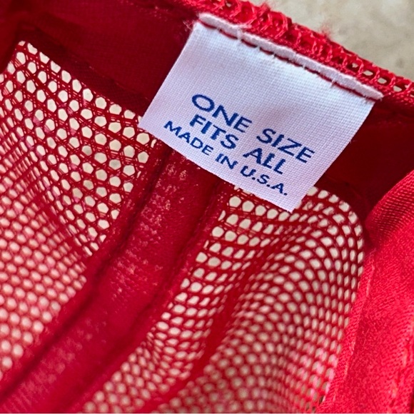 Red Mesh Trucker Hat - Picture 6 of 6